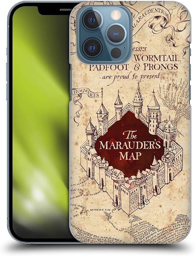 Head Case Designs Officially Licensed Harry Potter The Marauder's Map Prisoner of Azkaban II Hard Back Case Compatible with Apple iPhone 13 Pro Max