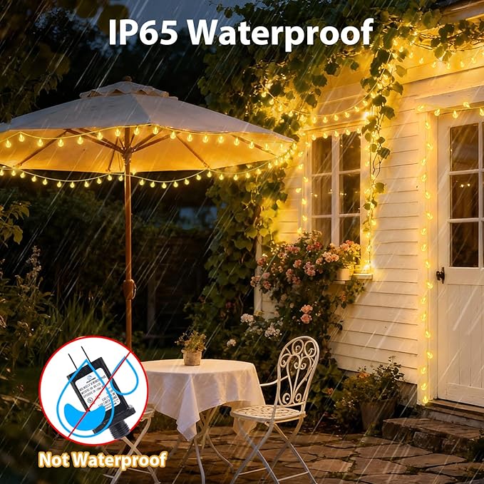 Color Changing String Lights Plug in, 33ft 60LED Connectable Crystal Globe String Light Remote, Decorative Outdoor Twinkle Lights for Girl Gift Bedroom Patio Garden Tent Camp Party Christmas Décor