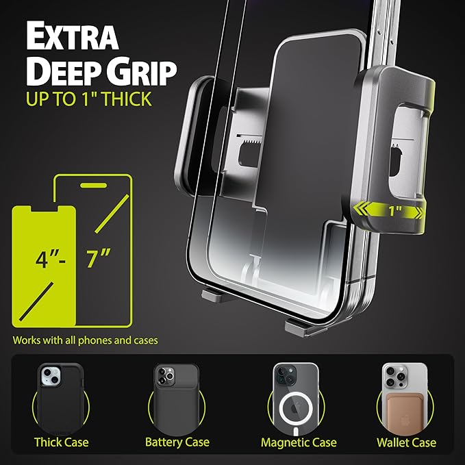 Bracketron TripGrip Series Cell Phone Mount Phone Holder for Car Dashboard Windshield Vent Expandable