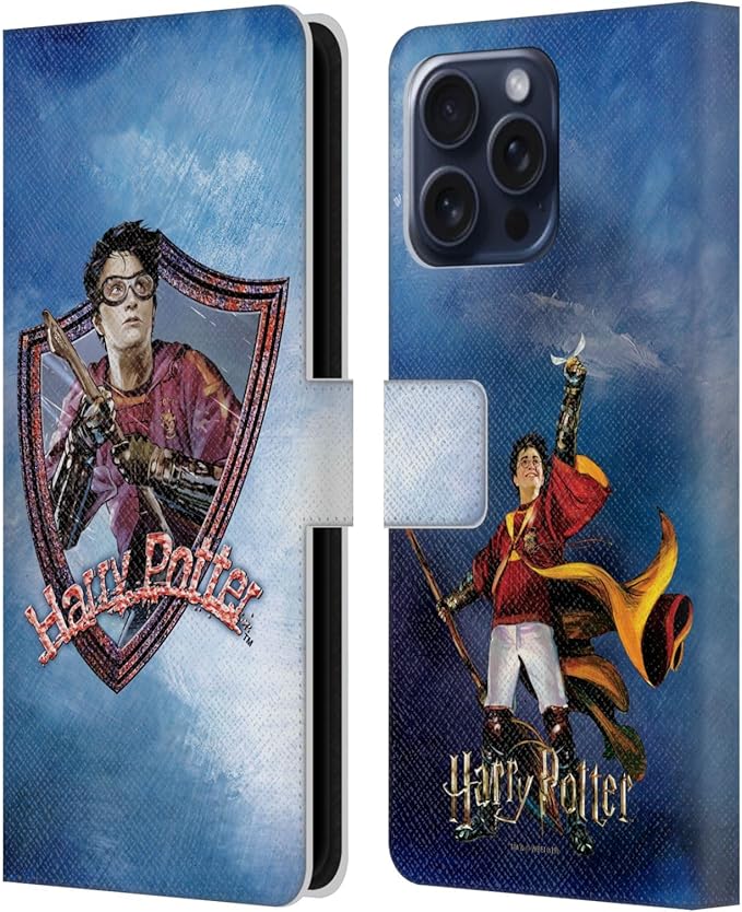 Head Case Designs Officially Licensed Harry Potter Quidditch 2 Prisoner of Azkaban II Leather Wallet Case Compatible with Apple iPhone 16 Pro Max