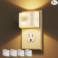 DORESshop LED Night Light[4 Pack], Night Lights Plug into Wall, Plug in Night Light with Motion Sensor, Dusk to Dawn Sensor, Nightlights for Adults, Bedroom, Bathroom, Hallway, White Cover