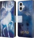 Head Case Designs Officially Licensed Harry Potter Stag Patronus Prisoner of Azkaban II Leather Wallet Case Compatible with Apple iPhone 16