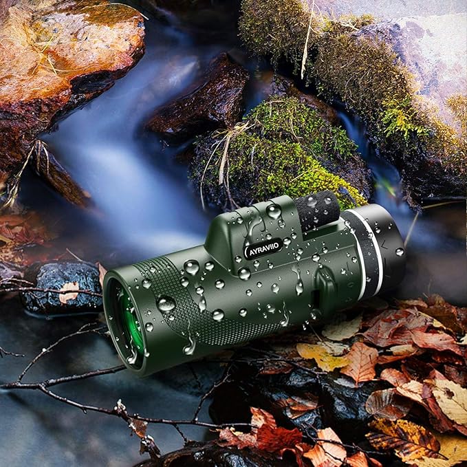 Birthday Gifts for Men Dad Him Husband Teen, 10x42 Compact Monocular Telescope, High Powered FMC & BAK4 Scope, Gift for Fathers Day, Outdoors Hiking Gear for Adventure