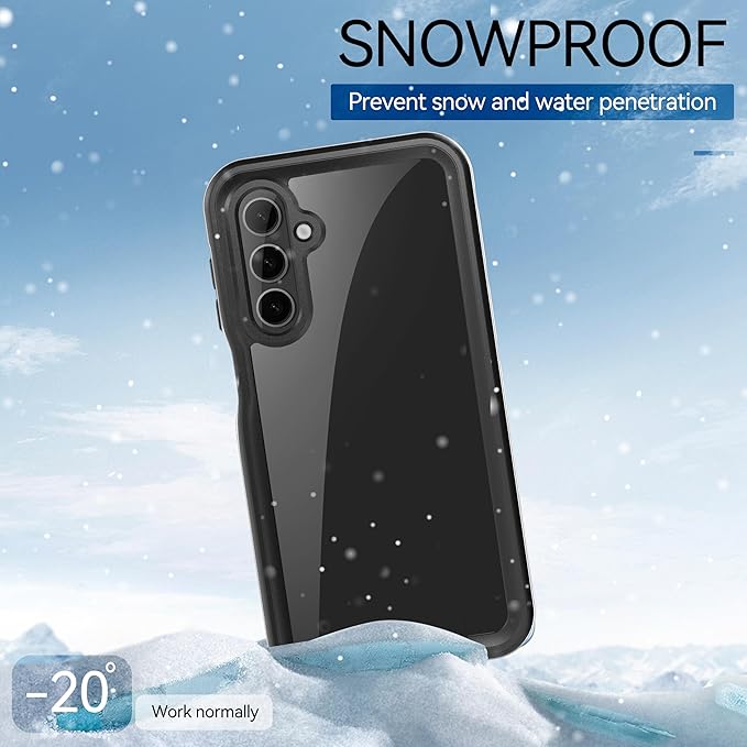 Hllhunkhe for Samsung Galaxy A16 5G Case Waterproof, [IP68 Waterproof Dustproof] [Built-in Screen Protector] Rugged Full Body Underwater Shockproof Protective Cover for Galaxy A16 5G Phone Case Black