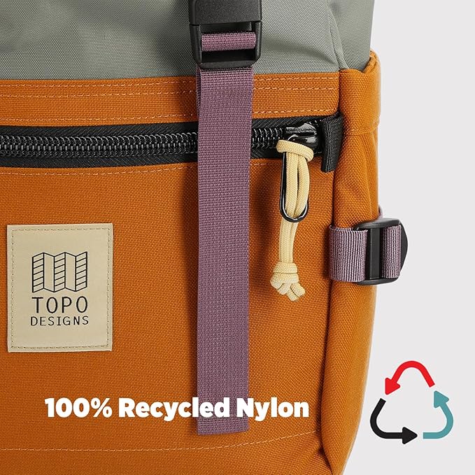Topo Designs Rover Pack Classic - Daily Daypack for Commutes, Day Trips, Hikes, Iconic Denver Design, PFAS-Free, Fair Trade, BlueSign Backpack (Black/Neutral)