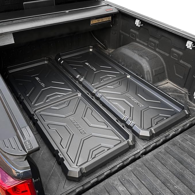 Slide-Out Truck Bed Organizer Tray, Heavy Duty Cargo Storage System with Easy Tailgate Access, Fits Mid-Size Bed Organizer 5'Beds, Durable HDPE Material, No Drilling