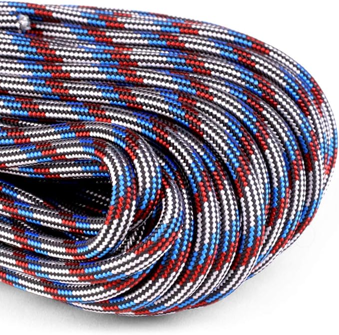 Atwood Rope MFG 550 Paracord 100 Feet 7-Strand Core Nylon Parachute Cord Outside Survival Gear Made in USA | Lanyards, Bracelets, Handle Wraps, Keychain (Captain America)