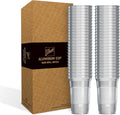 Top Cup – 9 Ounce, 50 Count, Reusable Aluminum Party Cups | Stealth Design | Cold-Holding, Recyclable, Made in USA