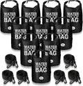 Jexine 10 Pack Dry Bag Waterproof, 5L Ultralight Dry Sacks Roll Top Storage Bag Backpack Camping Portable Outdoor Bags Keep Gear for Backpacking Kayaking Hiking Swimming Fishing Boating (Black)
