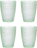 uxcell 10oz Acrylic Drinking Glasses, 4Pcs Plastic Reusable Tumblers Drinkware Unbreakable Water Glasses Cups Stackable & Dishwasher Safe for Home Outdoors Restaurant, Emerald