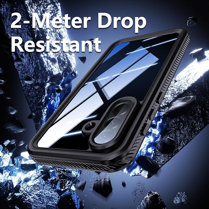 for Samsung Galaxy A57 5G Phone Case Waterproof, [IP68 Waterproof Dustproof] [Built-in Screen Protector] Rugged Full Body Underwater Shockproof Protective Cover for Samsung A57 5G Case, Black