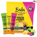Bala Total Body Wellness Drink Mix, Hydrate & Recover Variety Pack, Pineapple, Lime & Berry, 10 Per Flavor, Zero Sugar Electrolytes Powder Packets with Enzymes & Amino Acids, Turmeric Drink, 30 Sticks