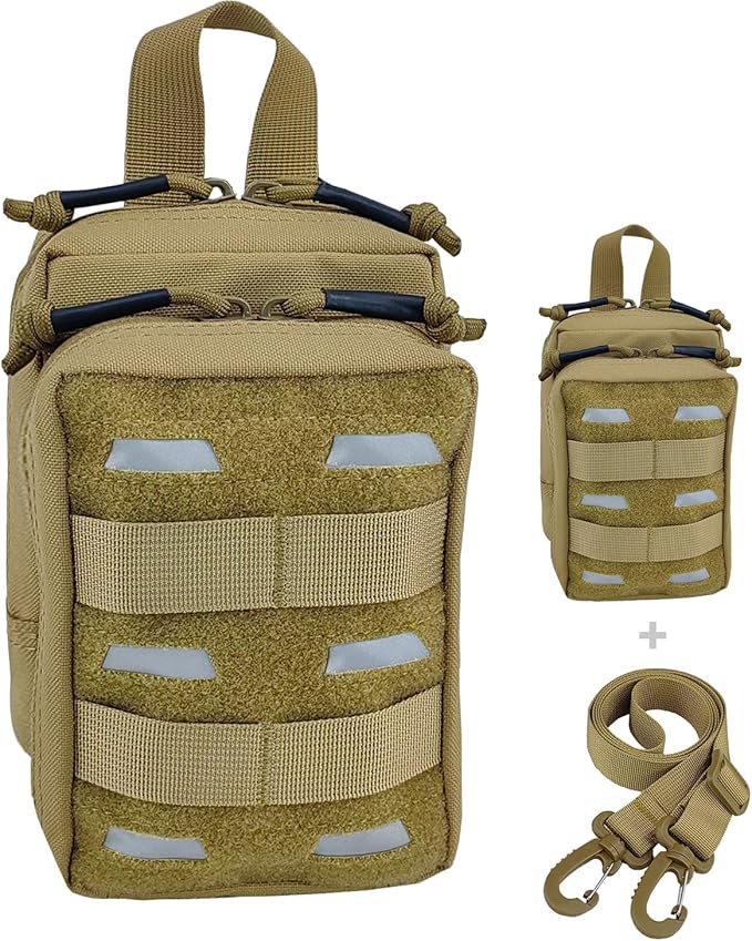 Tactical Pouch Water-Resistant Molle Multi Functional EDC Tool Compact Bag with Strap Black/Brown/Green MOLLE Pouches