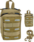 Tactical Pouch Water-Resistant Molle Multi Functional EDC Tool Compact Bag with Strap Black/Brown/Green MOLLE Pouches