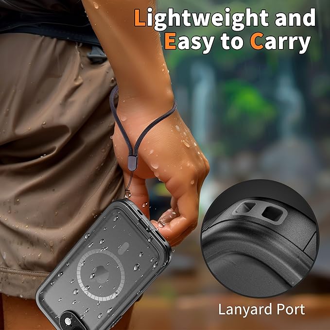 Cozycase TOP Military Shockproof IP68 Waterproof Case for iPhone 16e/iPhone 17e [Compatible with MagSafe] Heavy Duty 360 Full Body with Screen Camera Protector Double Dustproof Hard Tough Cover Black