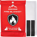 Fire Blanket 1 Pack 40”x40” - Fire Blankets Emergency for Home and Kitchen - Emergency Blankets for Survival - Home House Safety Supplies kit Must Haves - Firemen Safety Gifts and Essential Stuff
