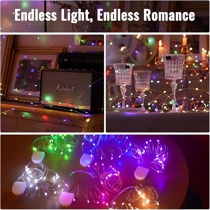 ZSJWL 30 Pack Multicolor Fairy Lights Battery Operated, 7FT 20LED Mini Starry Light Mason Jar Lights for Indoor Outdoor Party Wedding Halloween Thanksgiving