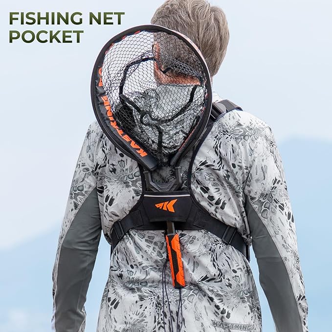 KastKing Bait Boss Water-Resistant Fishing Chest Pack With EVA Zip-Down Workstation, MOLLE Storage, Adjustable Chest Straps