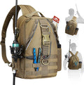 Piscifun Fishing Backpack with Rod Holder, Lightweight Sling Bag Storge Gear and Equipment