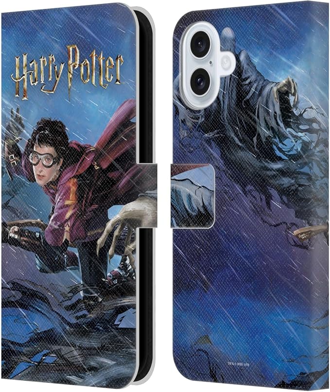 Head Case Designs Officially Licensed Harry Potter Quidditch 1 Prisoner of Azkaban II Leather Wallet Case Compatible with Apple iPhone 16 Plus