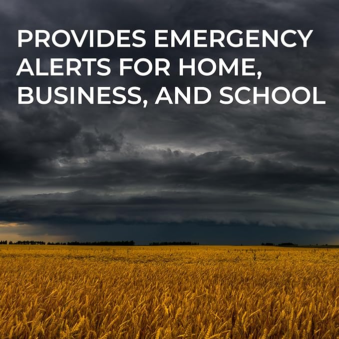 Midland - WR120B - NOAA Emergency Weather Alert Radio - Localized Programming, Trilingual Display, 60+ Emergency Alerts, Alarm, Selectable Alert Tone