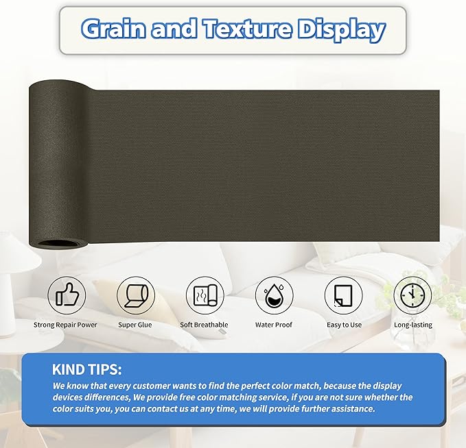 KING MOUNTAIN Canvas Repair Tape,Outdoor Gear Patch, 4×63 Inches,Waterproof,Self-Adhesive for Repairing Boat Covers,Sun Shades,Sofas,Tents,Lounge Chairs,Awnings (Dark Green)