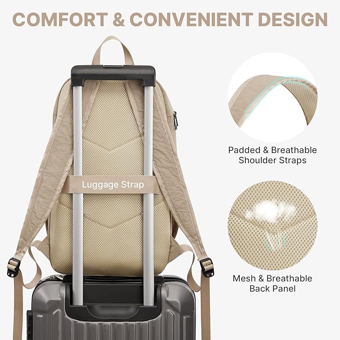 G4Free Hiking Backpack for Women Men 20L Lightweight Travel Backpacks Daypack Outdoor Daily Camping, Khaki