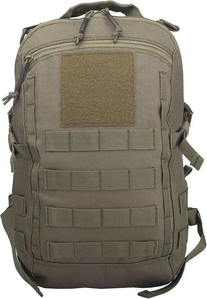 Miramrax 12L Small Backpack Day Pack - Mini Tactical Backpacks Military Daypack Molle Bag Rucksack Bug Out Bag for Hiking Camping Trekking (Green)