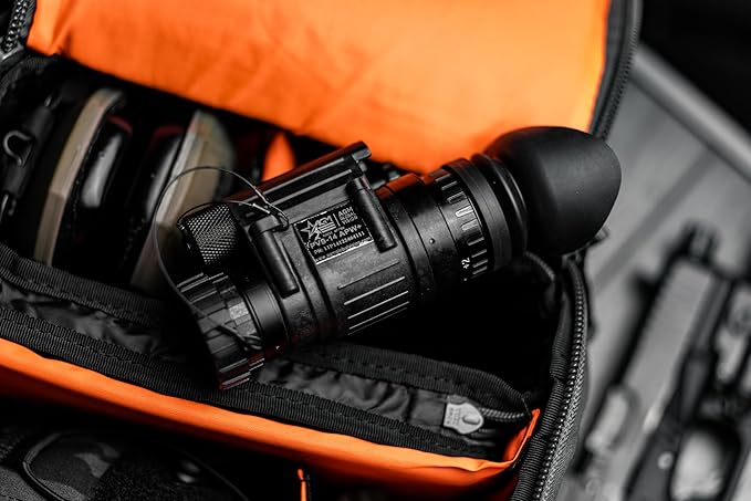 AGM Global Vision PVS-14E Enhanced Night Vision Monocular with FOM 2200+ Gen 3 Auto-Gated, P45-White Phosphor IIT, Auto Shut-Off, Manual Gain, Built-in IR Illuminator, Military-Grade NVG Made in USA