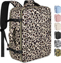 Capolo Travel Backpack for Women Men Waterproof Laptop Backpack Airlines Approved Carry On Backpack Bag Computer Bags for Business, Work, Traveling Fits 15.6 Inch Laptop(Leopard)