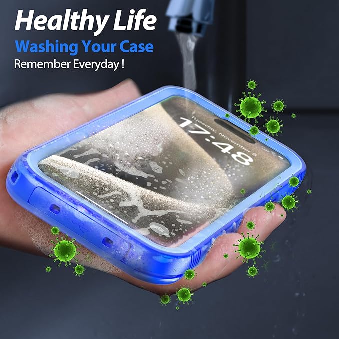 SPORTLINK for iPhone 15 Pro Max Case - IP68 Waterproof Military Protective Full Body Heavy Duty Shockproof 360 Sealed Dustproof with Camera Screen Protector Cover for i Phone 15 Pro Max 6.7" Blue
