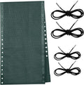 Queekay Chair Replacement Fabric with 4 Bungee Cord Lounge Chair Cloth Mesh Repair Kit for Patio Recliner Outdoor Lawn Pool(63 x 21 Inch,Dark Green)
