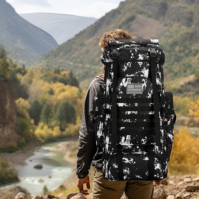 Hiking Backpack for Men 70L/100L Camping Backpack Military Rucksack Molle 3 Days Assault Pack for Climbing | Camping Backpack, 3 Days Assault Pack, for Climbing