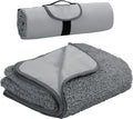 Tirrinia Large Waterproof Outdoor Blanket, Soft Warm Windproof Stadium Blanket with Sherpa Fleece and Foldable for Outdoor Sport, Baseball, Football, Beach, Concerts, Car