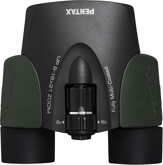 Pentax UP 8-16x21 Green Binoculars (Green) Fully-Multi Coating Zoom Tripod Socket Provide
