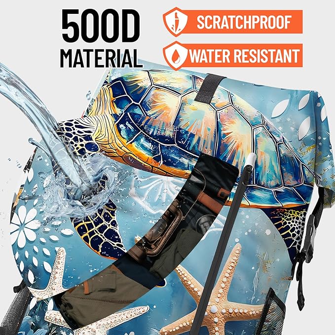 Waterproof Dry Bag Heavy Duty Marine Dry Bags for Kayaking Hiking Sea Turtle Nautical Starfish Backpack Roll-Top Closure Bag - Backpack Waterproof Phone Case 35L/55L/85L