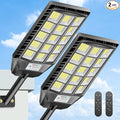 Deepn Solar Lights Outdoor Waterproof, Solar Street Lights Outdoor, 6500K LED Dusk to Dawn Security Flood Light Motion Sensor with Remote Control for Yard, Parking Lot, Porch, Garages, Garden, 2 Pack