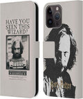 Head Case Designs Officially Licensed Harry Potter Sirius Black Poster Prisoner of Azkaban II Leather Wallet Case Compatible with Apple iPhone 15 Pro Max