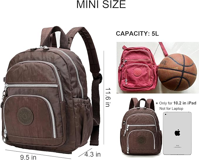 Mini Hiking Waterproof Backpack Purse for Women and Men,Travel Backpack 5L