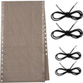Queekay Chair Replacement Fabric with 4 Bungee Cord Lounge Chair Cloth Mesh Repair Kit for Patio Recliner Outdoor Lawn Pool (63 x 17 Inch,Beige)