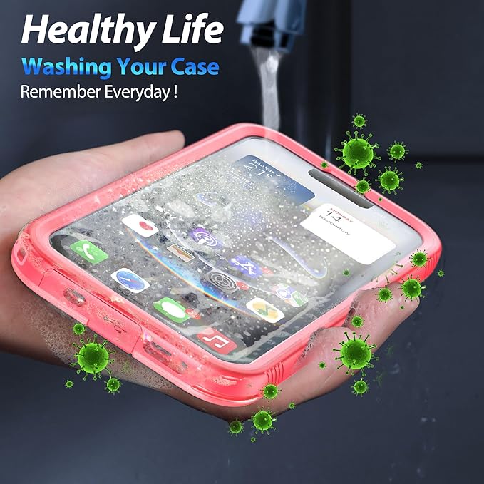 SPORTLINK for iPhone 16e Case/iPhone 17e Case, IP68 Waterproof Military Protective Full Body Heavy Duty Shockproof 360 Sealed Dustproof with Camera Screen Protector Cover for i Phone 16 e 6.1" Pink