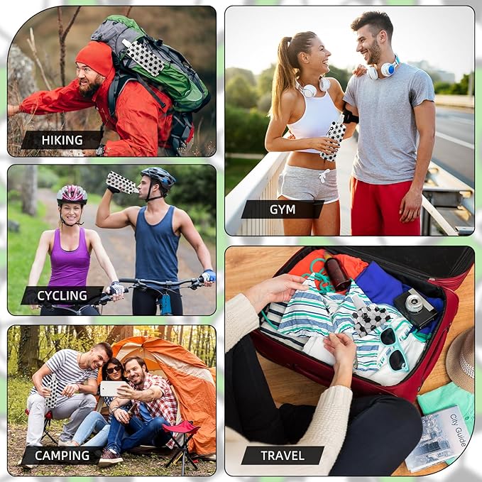 LemonRoad 24 Pack Collapsible Water Bottles Bulk 16 oz Sports Water Bottles with Carabiner Drinking Leak Proof Bags for Sports Party Favors Team Gifts Biking Hiking Travel Outdoor(Soccer Style)