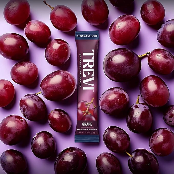TREVI™ Everyday Sugar Free Electrolytes - Essential Drink Mix Hydration Powder Packets - 28 Count - Grape