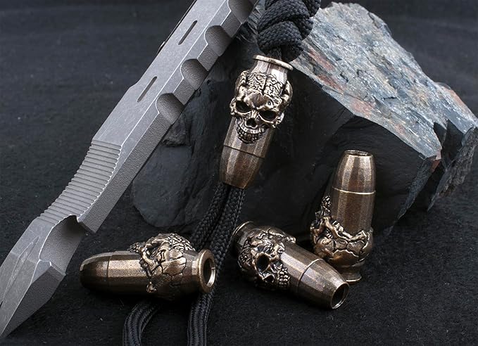 Paracord Beads with Hole, Suitable for Survival Knife Lanyard, Keychains, Zipper, DIY Projects