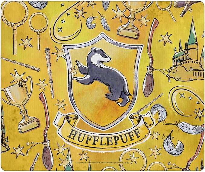 Head Case Designs Officially Licensed Harry Potter Hufflepuff Graphics 9.84 x 11.81 x 0.12 inches (250 x 300 mm) - S Gaming Office Desk PC Keyboard Mouse Mat Pad