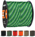 WEREWOLVES 650lb Paracord/Parachute Cord - 9 Strand Paracord Rope - 100', 200' Spools of Parachute Cord, Type III Paracord for Camping, Survival