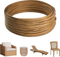 260 Ft Wicker Repair Supplies, Wicker Repair Kit, Plastic Rattan Material for Patio Chair Repair Flat Wicker Furniture Repair Replacement (Light Wood Grain)