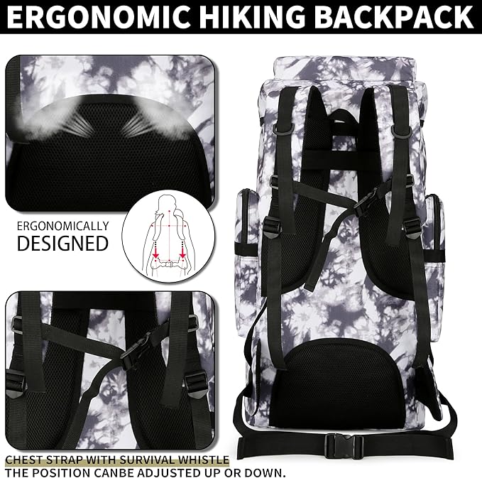 Hiking Backpack for Men 70L/100L Camping Backpack Military Rucksack Molle 3 Days Assault Pack for Climbing | Camping Backpack, 3 Days Assault Pack, for Climbing