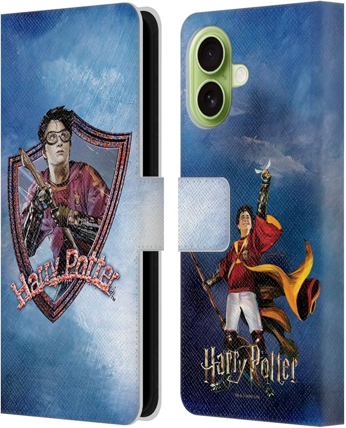 Head Case Designs Officially Licensed Harry Potter Quidditch 2 Prisoner of Azkaban II Leather Wallet Case Compatible with Apple iPhone 17