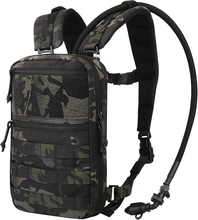 PETAC GEAR Tactical Molle Hydration Pack for 1.5L - Lightweight Water Reservoir Bag for Molle Vest Backpack, for Hiking, Hunting
